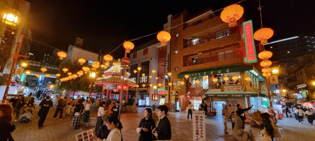 Le quartier chinois de kobe, le soir
