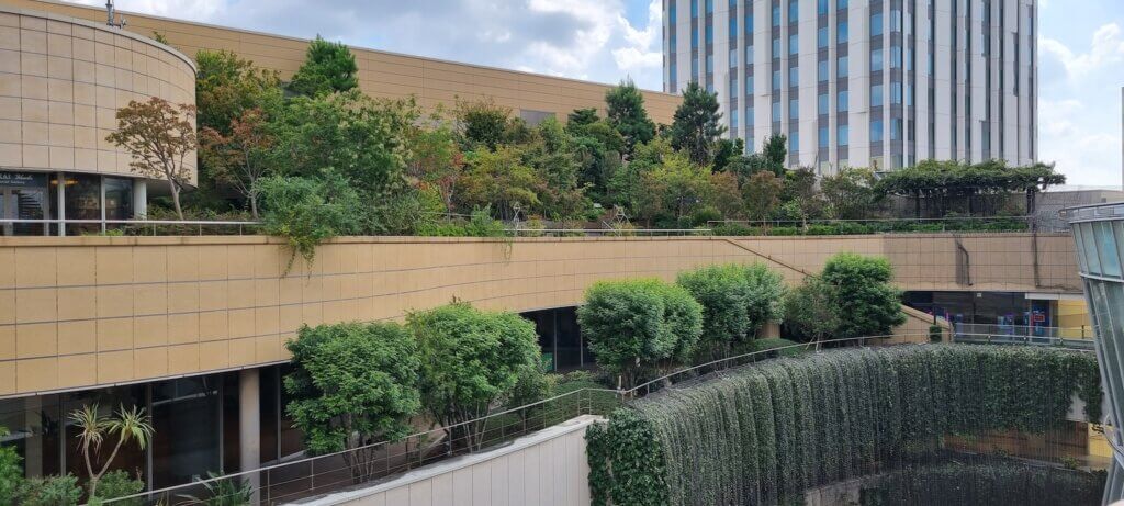 Une vue des jardins suspendus