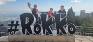 Tous les trois avec le logo du mont rokko