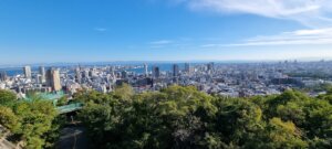 Une vue en hauteur de la ville de Kobe
