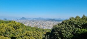 Vue en haut du temple de Kotohira