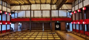 La vue depuis la scène du théâtre de kabuki
