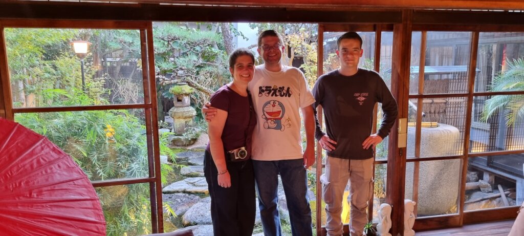 Sophie, Lilian et Arthur à Matsuhama