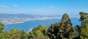 La vue d'hiroshima depuis le mont misen