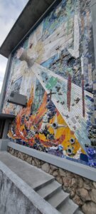 La fresque murale à l'église des martyrs de Nagasaki