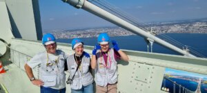 Nous 3 en haut du pont