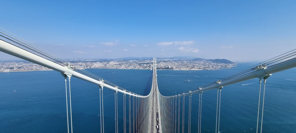 La vue du pont en regardant Awaji