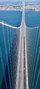 La vue du pont en regardant kobe