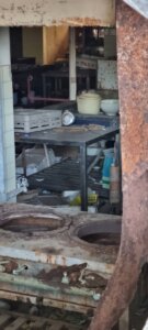 Autre vue des cuisines de l'hôtel abandonné