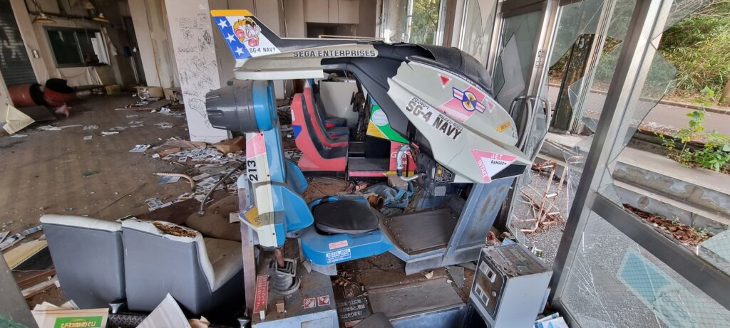 Des bornes d'arcade abandonnées