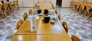 La table pour notre diner à zentsuji